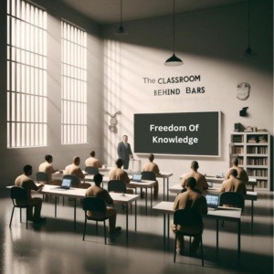 The classroom behind bars - where freedom begins with knowledge.