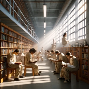 Turning the page - juveniles choosing books over bars.